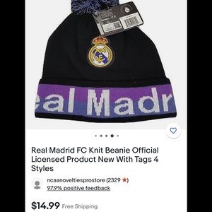 Real Madrid FC Knit Beanie Official
Licensed Product